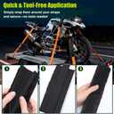 6 PCS Motorcycle Tie Down Straps Soft Loop Covers, Artificial Wool Plush Soft Covers, Easy to Install, Protect Paint and Chrome Surfaces from Scratche During Motorcycle Transport -Black