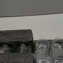 Set of 8 Ribbed Glass Cups with Crystal Base,4 Highball Glasses 18oz & 4 Rocks Drinking Glasses 9oz, Art Deco, for Water, Iced coffee, Cocktail, Juice, Whiskey, Wine, Gift