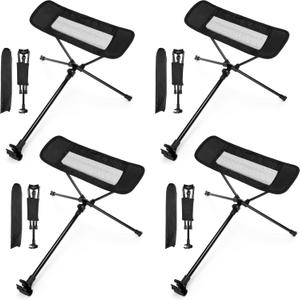 Karenhi 4 Packs Camping Foot Rest for Hammock Chair, Universal Camping Chair Foot Rest Folding Attachable Footrest Accessories for Outdoor Gardening Fishing Beach Hiking