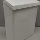 Architectural Mailboxes Designer Galvanized Steel, Locking Wall Mount Mailbox, White with Satin Nickel