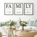 Heiple Family Wall Decor Framed Wooden Wall Sign for Home Decor Farmhouse Vintage Rustic Living Room Minimalist Family Wall Art (Black, 16"x24")