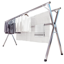 JAUREE 79 Inches Clothes Drying Rack, Drying Rack Clothing Folding Indoor Outdoor, Heavy Duty Stainless Steel Laundry Rack, Foldable Portable Large Clothes Rack Garment Rack with 20 Windproof Hooks