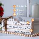 LIVDUCOT Wooden Decorative Books Stack for Coffee Table Faux Book Stack for Decoration I Still Remember the Days I Prayed Modern Farmhouse Decor White Book Decor for Shelf Mantle 7.5x5x3'