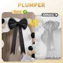 Black Big Bows Decorations, 16 inchs for Party Decorations Wedding Coquette Wall Decor Baby Shower Christmas Tree Bows