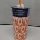 24oz Insulated Straw Tumbler Keeps Drinks Hot & Cold, Orange
