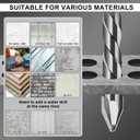 8 Pack Masonry Drill Bit Set Twist Drill Bit Concrete Dry Eccentric Drill Bit for Wood, Glass, Metal, Plastic, Hexagonal Handle Universal