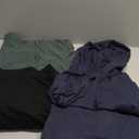 Real Essentials 3 Pack: Men's Cotton Lightweight Casual Pullover Drawstring Hoodie With Pocket,L