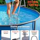 VEVOR Above Ground Pool Ladder, 2-Step Steel A-Frame Swimming Pool Stairs for 33 in High Wall, 300 lbs Capacity Entry/Exit Steps with Secure Non-Slip Sturdy Wide Step, Easy Setup Outdoor, Gray