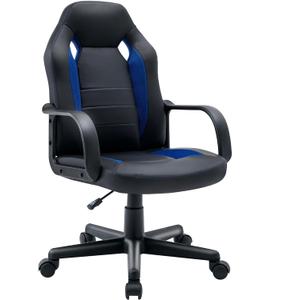 Ergonomic Computer Gaming Chair Home Office Racing Executive Video Task Desk PU Leather for Adults Teens Kids Gamer (Speedy Blue)