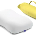 Cushion Lab Travel Deep Sleep Pillow – Compact Memory Foam Neck Pillow for Sleeping, Portable Pillow for Hotels, Camping, Side & Back Sleepers, OnTheGo – Spark