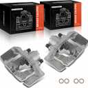 A-Premium Disc Brake Caliper Assembly with Bracket Compatible with Select Ford and Lincoln Models - Expedition/Navigator 2007-2017, 3.5L/5.4L, Sport Utility - Rear Driver and Passenger Side, 2-PC Set