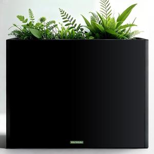 Modern Metal Planter Box 36" L x 9" W x 26" H  Rectangular Galvanized Steel Raised Garden Bed with Drainage Holes & Removable Shelf  Sleek Outdoor & Indoor Flower Planter for Patio, Yard & Porch