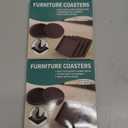 Furniture Coasters Non-Slip Bed Leg Pads Round Rubber Anti Sliding Caster Cups for Hardwood Floors Black 8PCS 2.5inch