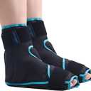 NEWGO Ice Pack Foot Ankle Ice Pack Wrap for Plantar Fasciitis, Foot Surgery Recovery, Hot Cold Therapy Ice Boot for Bunions, Ankle Injury, Swelling, Burning Feet - 2 Pack Black