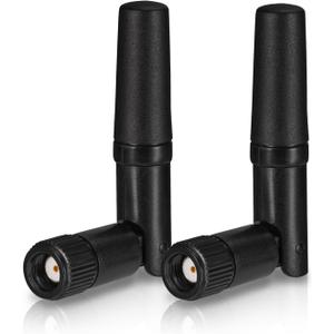 Eightwood Small WiFi Antenna Dual Band 2.4GHz 5GHz RP-SMA Antenna 2pcs for PC Desktop Computer PCIe Card WiFi Router Wireless Back Up Camera