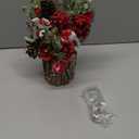 Xmas Decor Small Christmas Tree with Lights - Artificial Tabletop Lighted Mini Christmas Tree with Christmas Ornaments Gnomes Indoor for Office Desk Home Decorations (Stump-red)