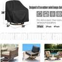 Outdoor Swivel Lounge Chair Cover 1 Pack, Fits to (39" W X 37" D X 38" H) Lawn Patio Chairs, Waterproof for Furniture Covers