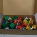 Set of 4 Christmas Lighted Gift Boxes Decorations, Pre-lit Tinsel Present Box with Bowknot(Red Green Yellow Blue), Light Up Xmas Tree Skirt Ornament, Indoor Outdoor Plug in for Home Holiday Party