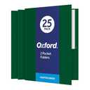 Oxford Two Pocket Folders, Textured Paper, Hunter Green, For School, Home, and Office, Letter Size, 25 Per Box (57556EE)