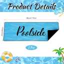 Tinideya Pool Mat Poolside Non Slip Mat Walk Pool Deck Mats Rugs for Floor Outdoor Rubber Mats with Drainage Outdoor and Indoor Dock Safety(Blue,23.62" X 67.72")