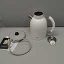 ASCOT Electric Kettle, Stainless Steel Tea Boiler 1.6qt 1500W Retro Tea Heater & Boiling Kettle, Auto Shut-Off and Boil-Dry Protection(White)