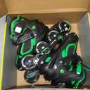 MammyGol Adjustable Inline Skates for Kids Boys Girls Youth Beginner with Light up Wheels Ages 4-16 (Large - Youth (5-8US), Green)