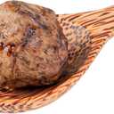 Restaurantware-Coco Casa 3.8 Inch Handmade Serving Spoons, 4 Greaseproof Coconut Spoons - Lacquered, Sustainable, Brown Coconut Serving Flatware, For Hot And Cold Foods (0.5)