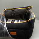 Small Dog Car Seat, Memory Foam Dog Booster Seats with Thick Cushion for Medium Dogs Under 35lbs, Detachable Washable Pet Car Seat Bed with Storage Pockets,2 Safety Belts (Black/gray)