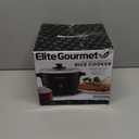 Elite Gourmet ERC003B Electric Rice Cooker with Automatic Keep Warm Makes Soups, Stews, Grains, Hot Cereals, 6 Cups Cooked (3 Cups Uncooked), Black