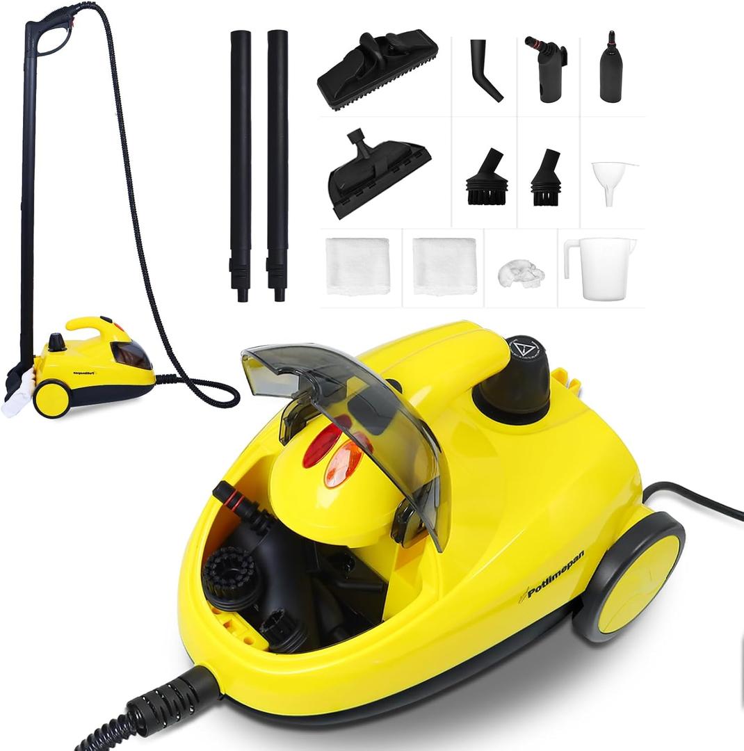 1500 watt Deep Steam Cleaner with Attachments,Portable Upholstery Steam Cleaner for Home,Tile and Grout Steam Cleaner with on-board Storage (WJ528(NK-0697))