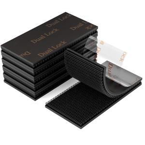 Dual Lock Reclosable Fastener, EZ Pass Holder, 2'' x 4'' Heavy Duty Mounting Tape, 4PCS Reclosable Self Mating Interlocking Tape SJ3550 400 Black for Indoor/Outdoor
