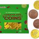 4 x St. Patrick's Day Milk Chocolate Gold Coins 25 Coins, Shamrock & Leprechaun Themed Coins, Parties, Events and Celebrations, Perfect for Gift Bags and Festive Decorations, 4.5g Milk Chocolate Coin (EXP 11/02/27)