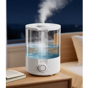Desktop Humidifier Oil Diffuser Household Mute Top Fill Humidifier with Adjustable 360° Rotation Nozzle Auto Shut-Off 4.5L Transparent Water Tank Floor Humidifiers