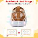 FEETCITY Toddler Slip On Shoes Boys Girls Wide Toddler Tennis Shoes Sports Walking Sneakers (4.5 Toddler, Brown)