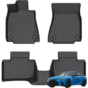 Priprilod Floor Mats Fit for Lexus IS200t/IS250/IS300/IS350 2015-2024 2025 2026 All Weather Protector TPE Floor Liners Custom Fit Car Mats Non-SlipRear-Wheel Drive onlyRWD2WD