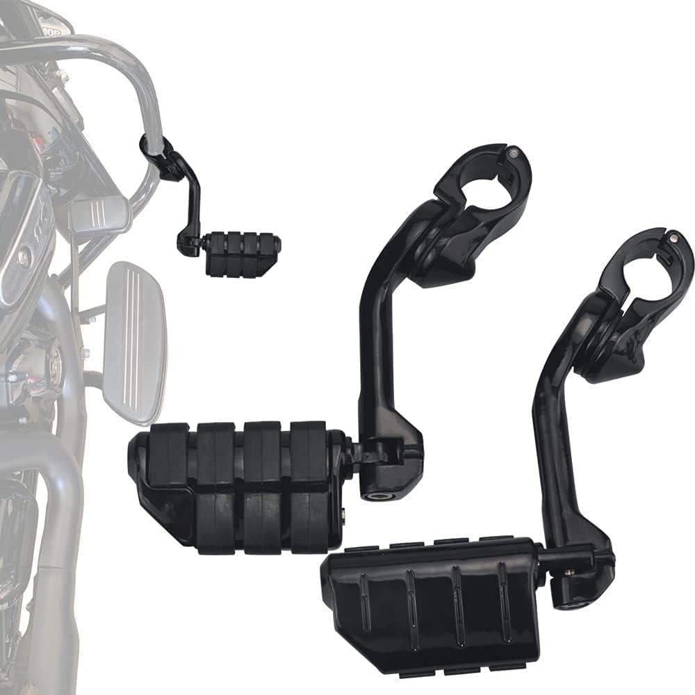 Motorcycle Highway pegs 1.25'' Highway Footpegs Foot Pedals Engine Guard Long Angled Adjustable foot Pegs Mount For Harley Touring Electra Glide Dyna Fat Boy Softail Sportster XL 1200 883,ESUBOSHI