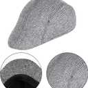 7Pcs Grandpa Old Man Costume Kit - Hat, Glasses, Cane, Bow Tie, Suspenders, Magnifying Glass, Gray Mustache and Eyebrows