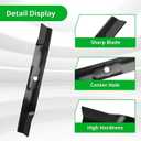 AM141034 Mower Blade for 48'' Deck, Compatible with J OHN Deere D130 D110 D105 D125 X300 Z225 LA135 Z235, Replace M154061 AM137327 M154062 AM141032 M145969, 2 Pack