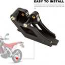 DREAM MOTION Motorcycle Aluminum Chain Guide Protector Sprocket Guard Protector for Honda CRF250R CRF110 Apollo125cc Kawasaki KLX110 KAYO Ducati Suzuki KTM ATV Dirt Bike Accessories(Black)