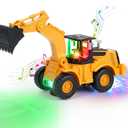 Kizeefun Excavator Truck Kids Toys: Construction 2-5 Toddler Toys Digger Truck with Electric Universal Wheel Children Car Toys with Light and Music Birthday Christmas for 2 3 4 5 Years Old Boy