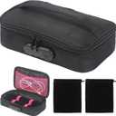 2 x Discreet Lockable Storage Organizer Case with 2 Drawstring Bags,Discreet Lockable Toy Bag Storage Organizer for Women and Men, Portable Travel Bag with Combination Lock (Regular Model)