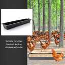 DQITJ 4 Pack Chicken Large Capacity Feeder Plastic Feed Trough Bucket Hanging Food Dispenser for Chicken Duck Pigeon Bird Livestock Poultry (23.6": Black)