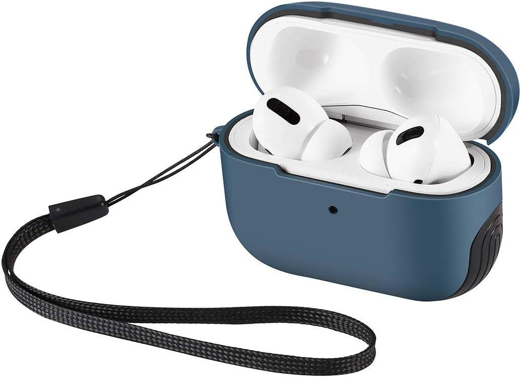 WITHit Sport Cover Compatible with Apple AirPods Pro, Bluestone/Black, Soft Durable Silicone Hard Protective Shell Protective Earbud Cover - Wireless Charging Compatible AirPod Case
