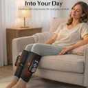 Cordless Calf Massager with Heat and Compression : Rechargeable Leg Compression Massager with 5 Modes, 5 Intensities for Pain Relief and Circulation - Calf Massage Device for Muscle Recovery