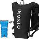 INOXTO Running Hydration Vest Backpack,Lightweight Pack with 1.6L Water Bladder Hydration Backpack Daypack for Hiking Trail Running Cycling Race Marathon for Women Men (Standaed, Black)