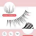 3 x Individual Lashes Cluster Natural Mink Cluster Lash Extensions Small Lashes Wispy 3/4 False Eyelashes DIY Lash Extension at Home 7 Pairs KS20