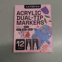 ARTISTRO 12 Rock Acrylic Paint Markers - Rock Painting Kit for Arts & Crafts - Dual Tip Acrylic Paint Pens
