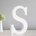 TONIFUL 7.8 Inch White Letter S and V Table Centerpiece DIY Birthday Party Decorations,White Alphabet S and V for Birthday,Chrismas,Graduation,Bridal Shower,Wedding,Anniversary Party Supplies (2Pack)