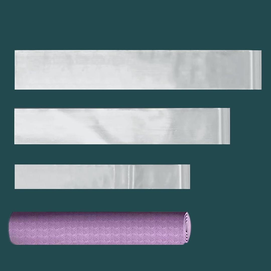 4x18 Inch (50-Pack) Long Plastic Zip Lock Seal Poster Bags, 6 Mil Clear Narrow Sleeves Reclosable Blueprint Bags Waterproof Tube Storage Bag