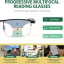 UXAOSVME Photochromic Progressive Reading Glasses 2.5x